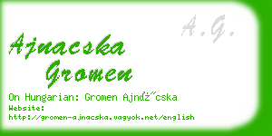 ajnacska gromen business card